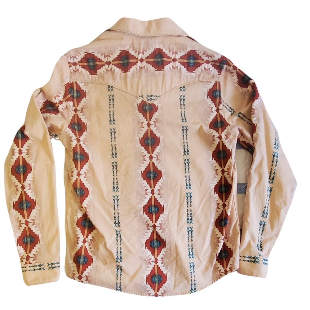 Women's Vintage Western Panhandle Slim Fringe Shirt Southwest Small - Picture 2 of 12